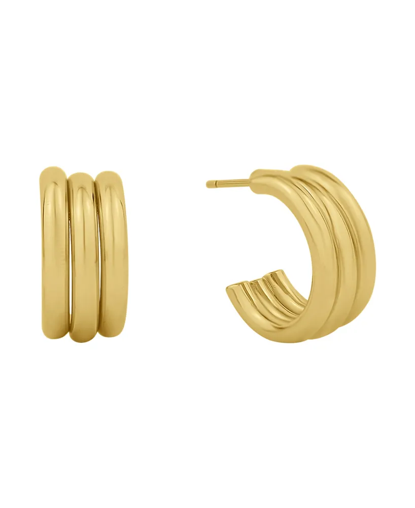 And Now This Silver-Plated or 18K Gold-Plated C Hoop Earring