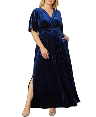 Women's Plus Verona Velvet Evening Gown