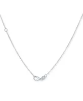 Diamond Cross Pendant Necklace (1/3 ct. t.w.) in 14k White Gold, 16" + 2" Extender