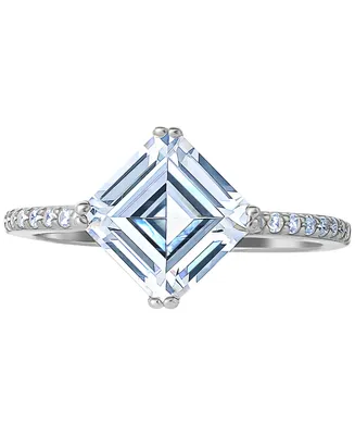 Giani Bernini Cubic Zirconia Asscher-Cut Solitaire Ring in Sterling Silver, Created for Macy's