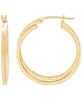 Intertwined Hoop Earrings 14k Gold