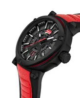 Ducati Corse Men's Quartz Red Genuine Leather Watch 49mm