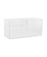 Martha Stewart Brody Set of 3 Stack and Slide Plastic Tray Office Desktop Organizers, 2 Small and 1 Medium