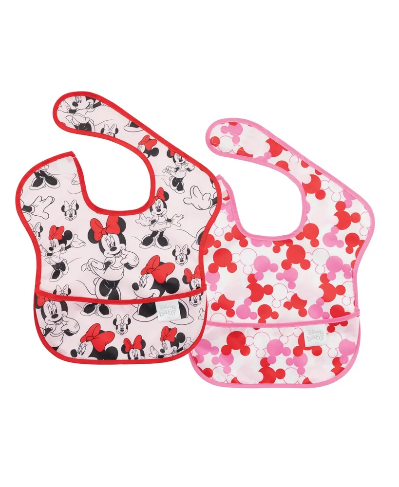 Bumkins Minnie Mouse SuperBibs Lightweight Bibs, Pack of 2