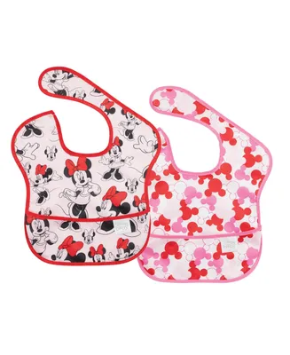 Bumkins Minnie Mouse SuperBibs Lightweight Bibs, Pack of 2