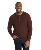 Johnny Bigg Men's Waffle Henley Long Sleeve Tee