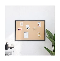 Cristal Cork Display Board With Wooden Frame And Push Pins