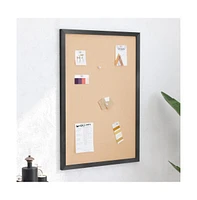 Cristal Cork Display Board With Wooden Frame And Push Pins