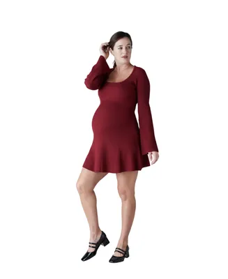 Women's Maternity Mini Sweater Dress