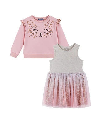 Toddler/Child Girls Sweatshirt Two-Fer Dress