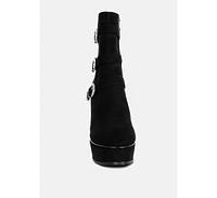 Beaux Womens High Platform Stiletto Ankle Boots