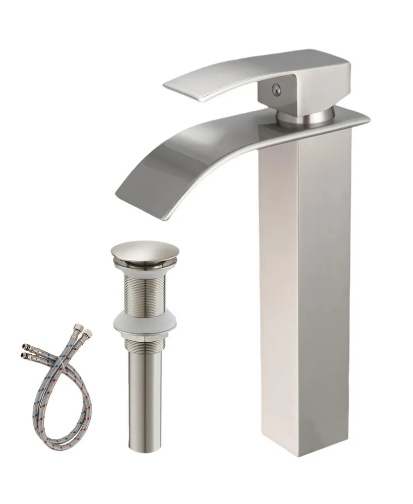 Single Hole Faucet Single-handle Bathroom Faucet with Drain Assembly