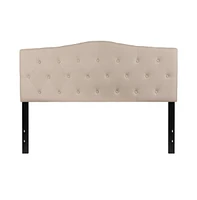 Arched Queen Button Tufted Upholstered Headboard