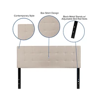 Quilted Tufted Queen Upholstered Headboard
