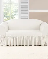 Sure Fit Essential Twill 1 Piece Loveseat Slipcover