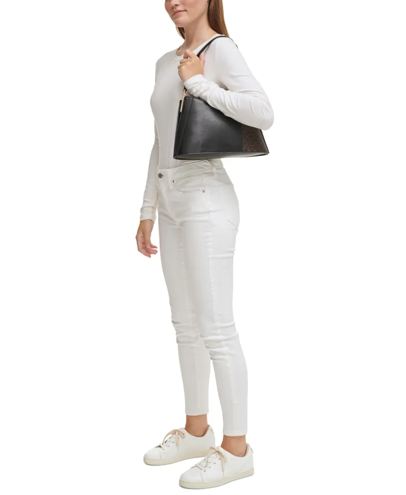 Calvin Klein Wren Signature Shoulder Bag with Magnetic Snap