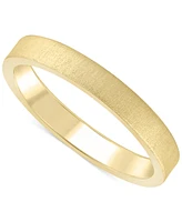 Brush Finish Textured Wedding Band 14k Gold