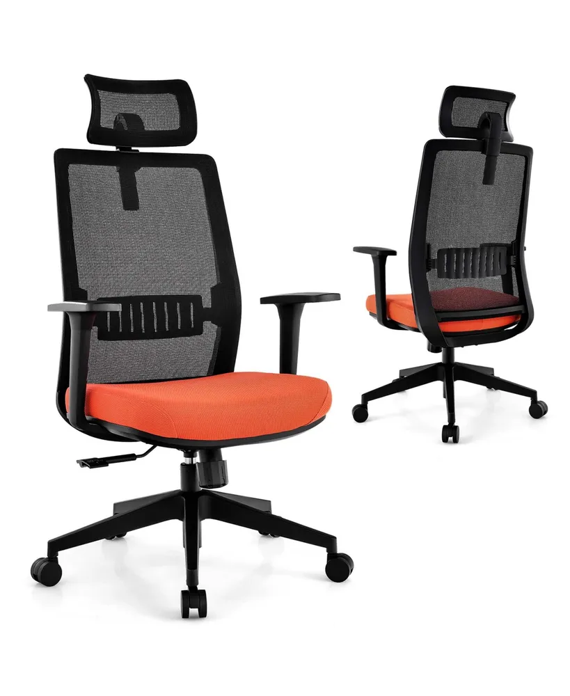 Costway Black Ergonomic Mesh Office Chair Adjustable High Back