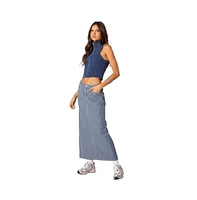 Women's Railroad denim maxi skirt