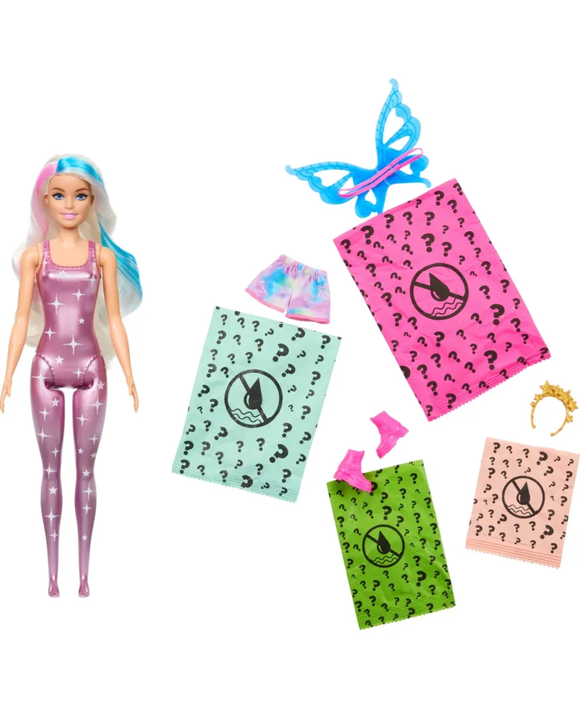 Barbie Color Reveal Rainbow Mermaid Series Chelsea Doll with 6 Surprises,  Color Change and Accessories