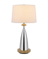 31" Height Metal Table Lamp with Wood Accents