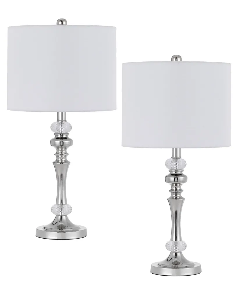 Effingham 24" Height Metal and Crystal Lamp Set