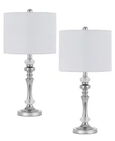 Effingham 24" Height Metal and Crystal Lamp Set