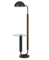 Keyser 63" Height Metal and Glass Floor Lamp