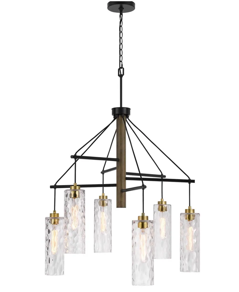 44" Height Metal and Wood Chandelier