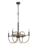 Seagrove 4 Light 29" Height Metal Chandelier