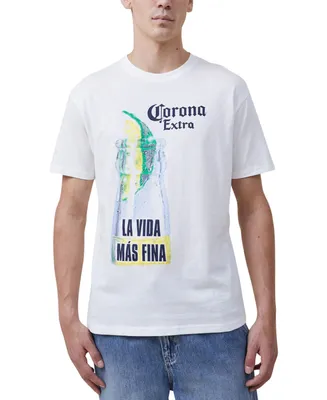 Cotton On Men's Corona Premium Loose Fit T-shirt - Vintage White, Corona