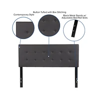 Button Tufted Full Upholstered Headboard