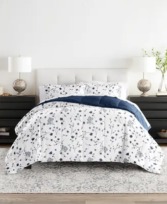 Home Collection Premium Down Alternative Forget Me Not Reversible Comforter Set
