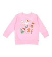 Sweet Wink Little and Big Girls Christmas Doodle Sweatshirt