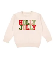 Sweet Wink Toddler Girls Holly Jolly Patch Christmas Sweatshirt