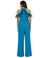Adrianna by Papell Women's Stretch Crepe Wide-Leg Jumpsuit