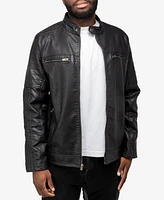 X-Ray Men's Grainy Polyurethane Leather Moto Jacket