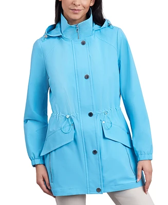 London Fog Women's Water-Resistant Hooded Anorak Coat