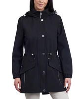 London Fog Women's Water-Resistant Hooded Anorak Coat