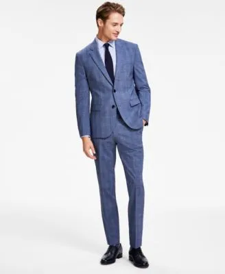 Hugo By Hugo Boss Mens Modern Fit Plaid Suit Separates