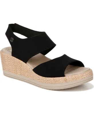 BZees Reveal Washable Slingback Wedge Sandals