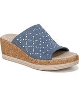 BZees Royal Washable Slide Wedge Sandals