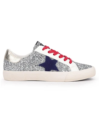Grande - Silver Glitter Multi Women's's Sneaker by Vintage Havana