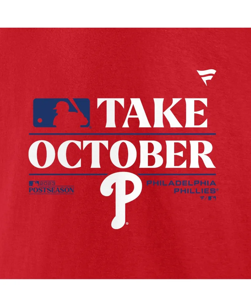 Men's Fanatics Red Philadelphia Phillies 2023 Postseason Locker Room T-shirt