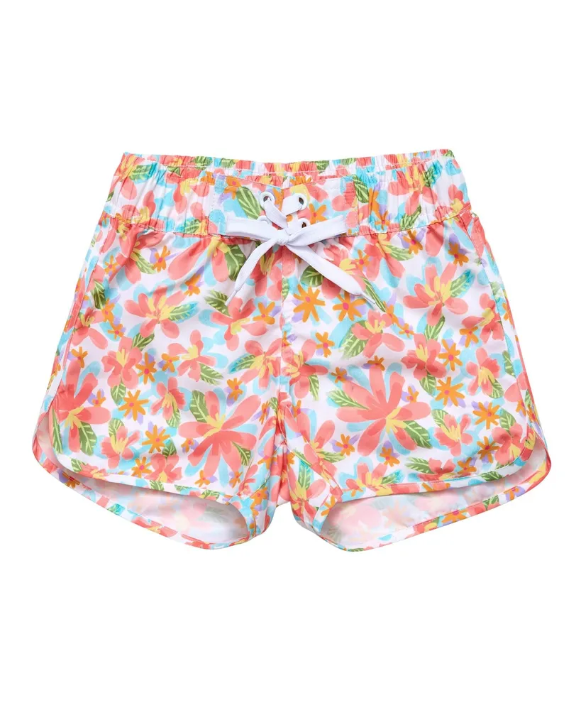 Toddler, Child Girl Hawaiian Luau Sustainable Board Shorts