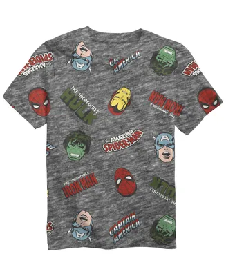 Marvel Aop Logo Toddler Boys Short Sleeve T-shirt