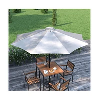 Bali 9' Round Uv Resistant Outdoor Patio Umbrella With Height Lever And 33° Push Button Tilt