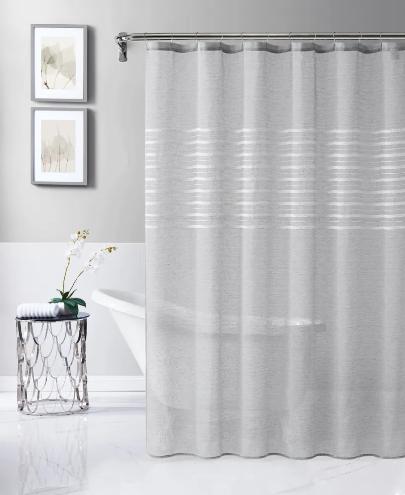 Dainty Home Daniella Tufted Shower Curtain, 72" x 70"