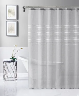 Dainty Home Daniella Tufted Shower Curtain, 72" x 70"