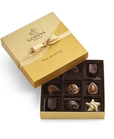 Godiva Ballotin Assorted Chocolate Gold-Tone Ribbon Gift Box, 9 Piece